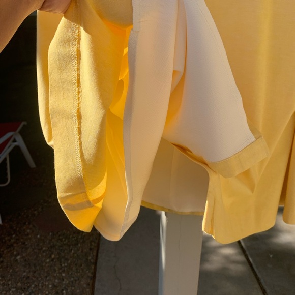 Vivian Chan yellow A-line cotton skirt size M - Picture 7 of 12